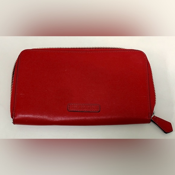VERA BRADLEY Tango Red Faux Leather Zip Closure Women’s Wallet - Picture 2 of 13